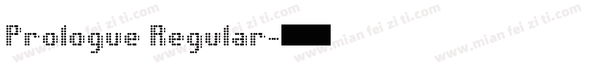 Prologue Regular字体转换